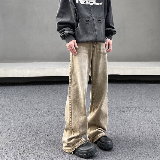 Vintage Maillard Brown Washed Distressed Jeans