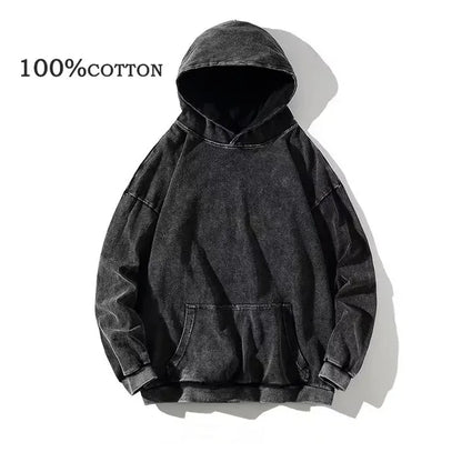 Retro Washed Cotton Oversized Hoodies
