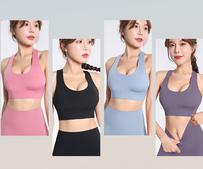 New Women's Nylon Sports Bra for Yoga and Fitness