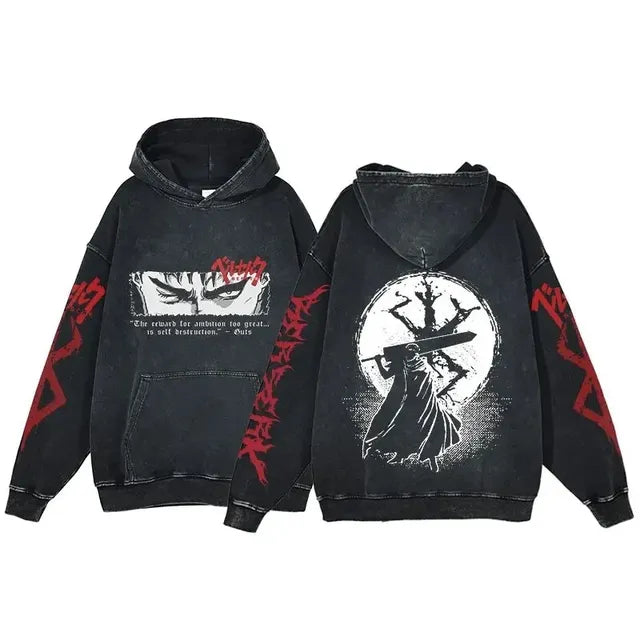 Retro Washed Cotton Oversized Hoodies