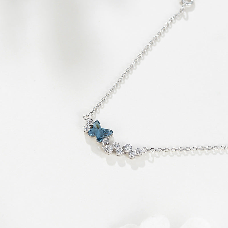 S925 Silver Swarovski Butterfly Crystal Bracelet