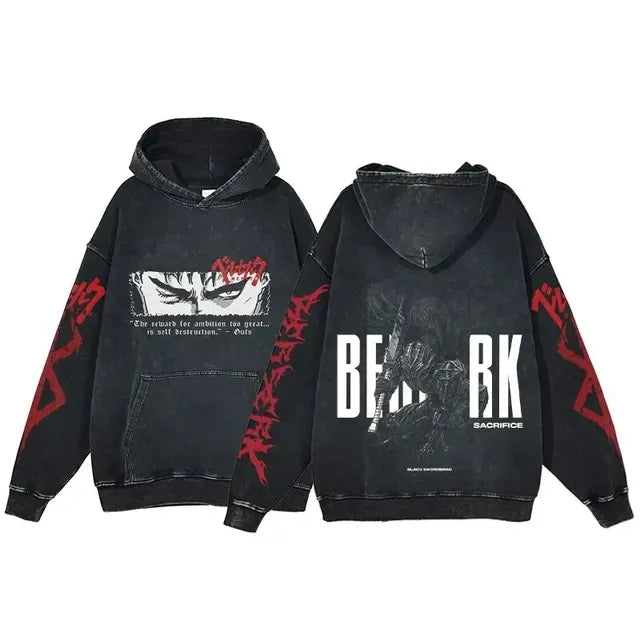 Retro Washed Cotton Oversized Hoodies