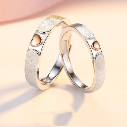 Sterling Silver Fashion Couple Love Ring