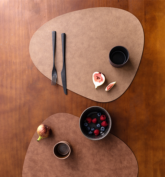 Waterproof Leather Placemat with Heat Insulation Pad