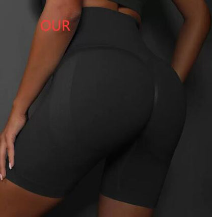 High-Waisted Seamless Yoga Shorts for Women