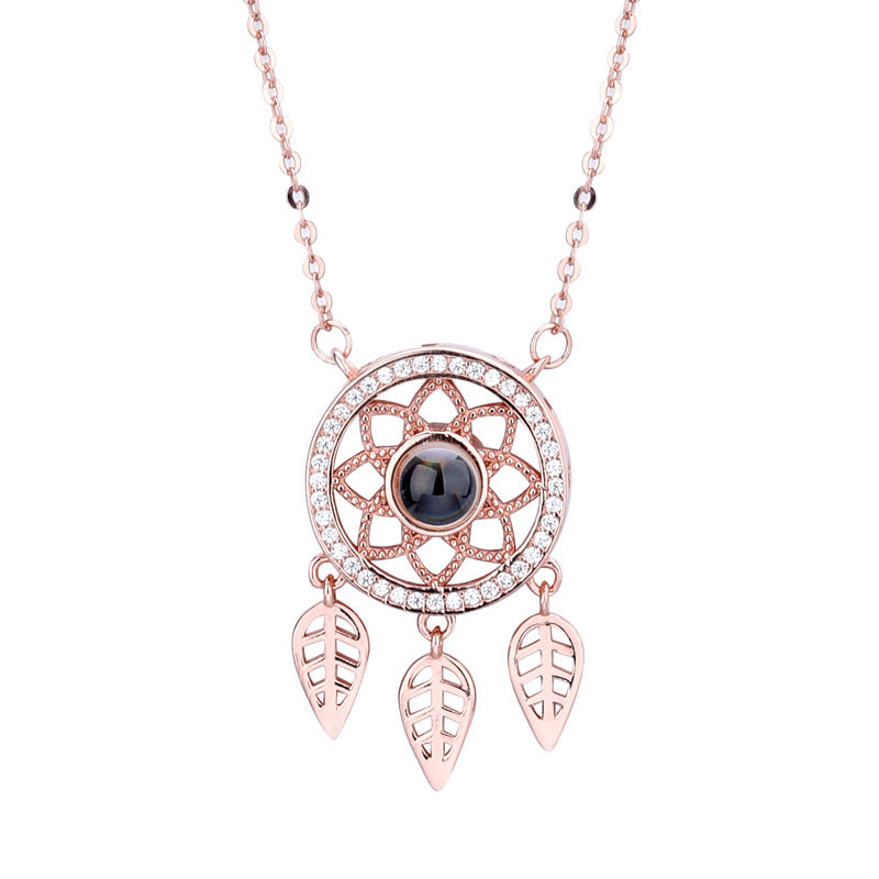 S925 Silver Dreamcatcher Necklace with Projection