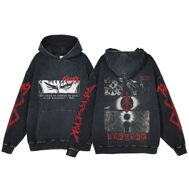 Retro Washed Cotton Oversized Hoodies