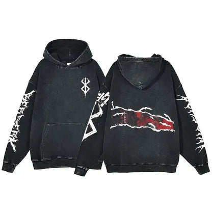 Retro Washed Cotton Oversized Hoodies