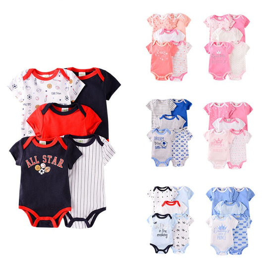 Cotton Short Sleeve Baby Romper Set