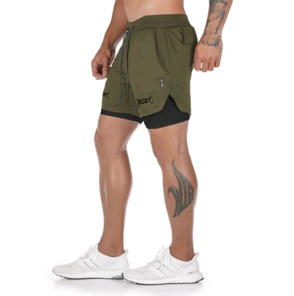 Men's Outdoor Quick-Drying Double-Layer Fitness Pants