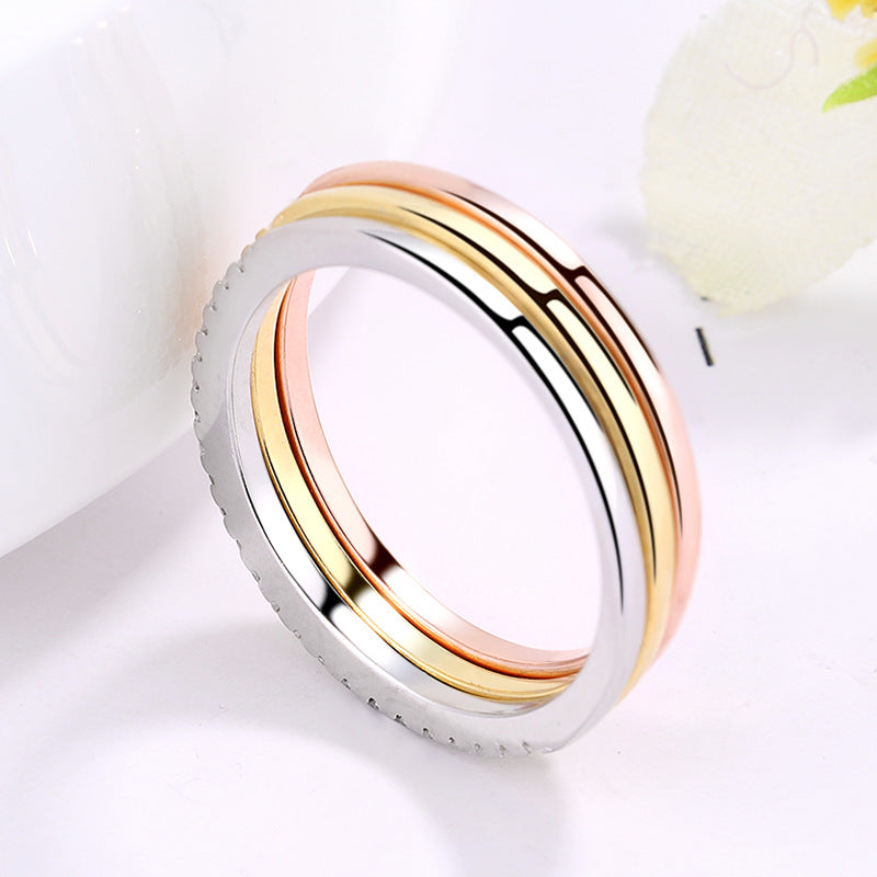Sterling Silver Round Full Diamond Ring