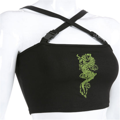 Fashionable Women's Summer Embroidered Camo Vest