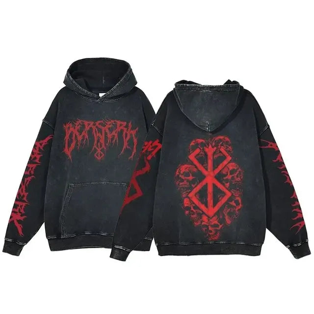 Retro Washed Cotton Oversized Hoodies