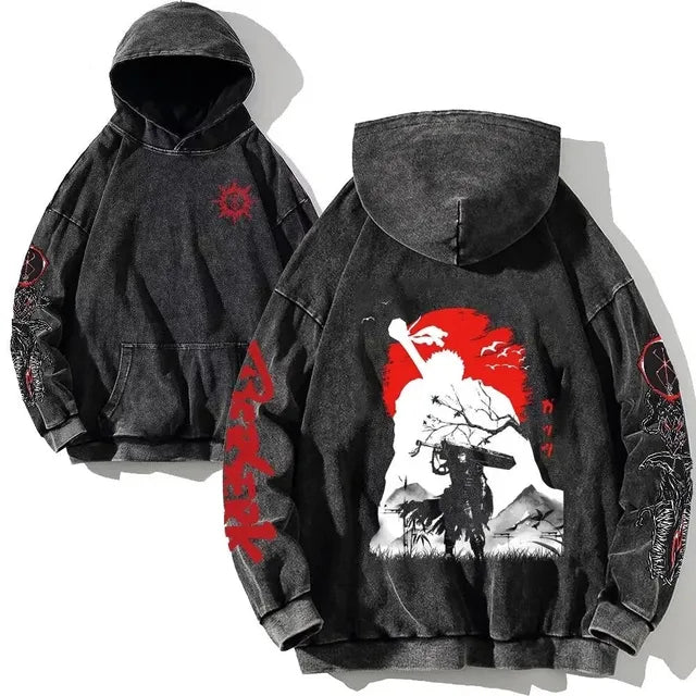 Retro Washed Cotton Oversized Hoodies