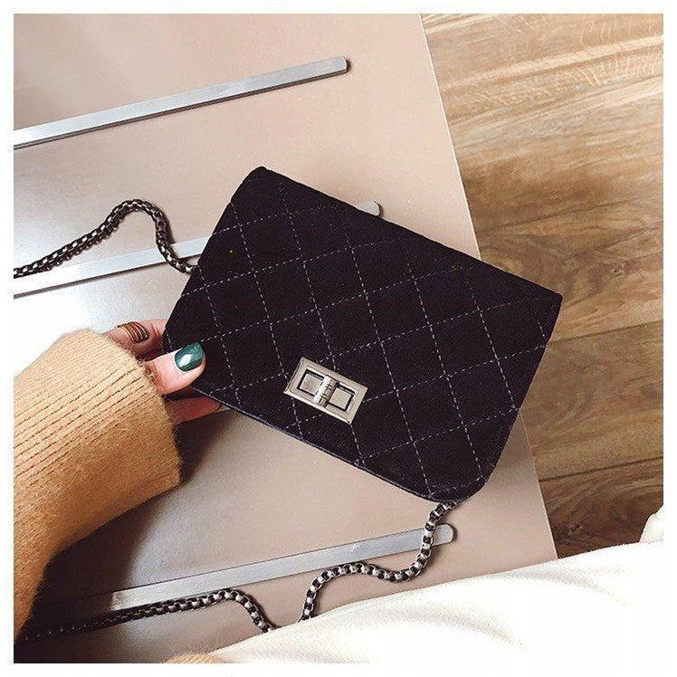 Trendy Elegant Velvet Shoulder Crossbody Bag