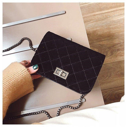 Trendy Elegant Velvet Shoulder Crossbody Bag
