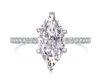 S925 Sterling Silver Geometric Ring for Women