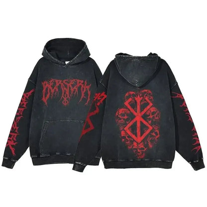 Retro Washed Cotton Oversized Hoodies