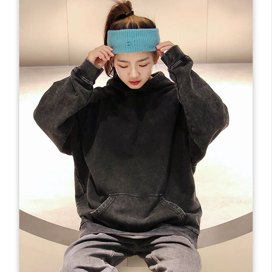 Retro Washed Cotton Oversized Hoodies