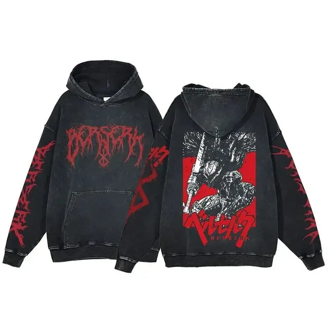 Retro Washed Cotton Oversized Hoodies