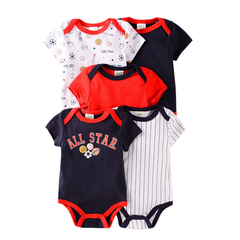 Cotton Short Sleeve Baby Romper Set