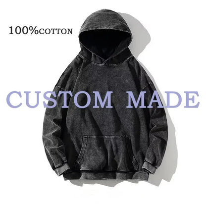 Retro Washed Cotton Oversized Hoodies