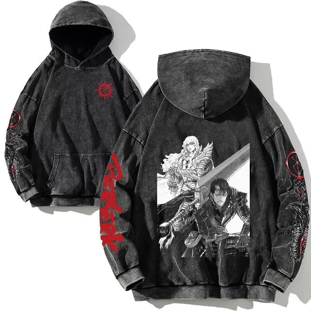 Retro Washed Cotton Oversized Hoodies