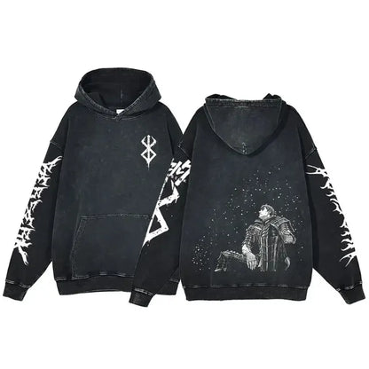 Retro Washed Cotton Oversized Hoodies