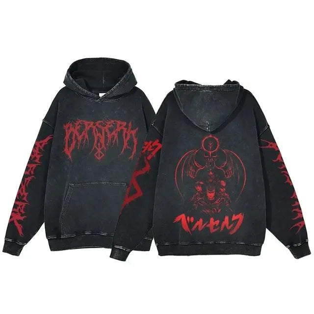 Retro Washed Cotton Oversized Hoodies