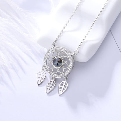S925 Silver Dreamcatcher Necklace with Projection