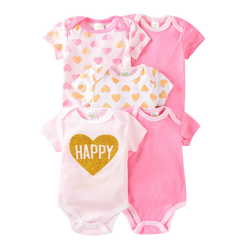 Cotton Short Sleeve Baby Romper Set