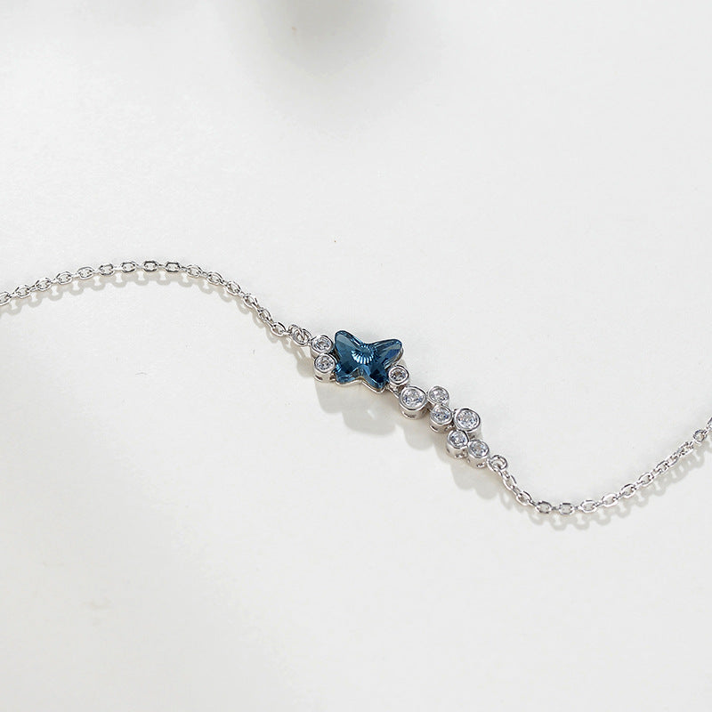 S925 Silver Swarovski Butterfly Crystal Bracelet