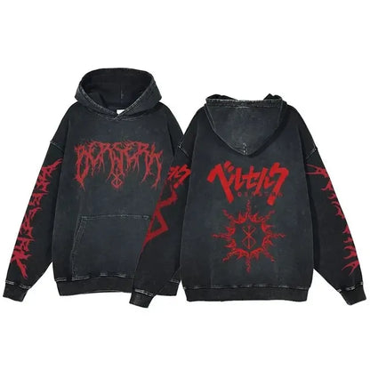 Retro Washed Cotton Oversized Hoodies
